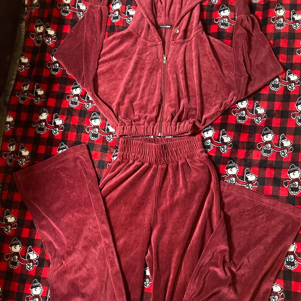 Fashion Nova 2 pieces wide leg tracksuits set

Please checkout my other items!
